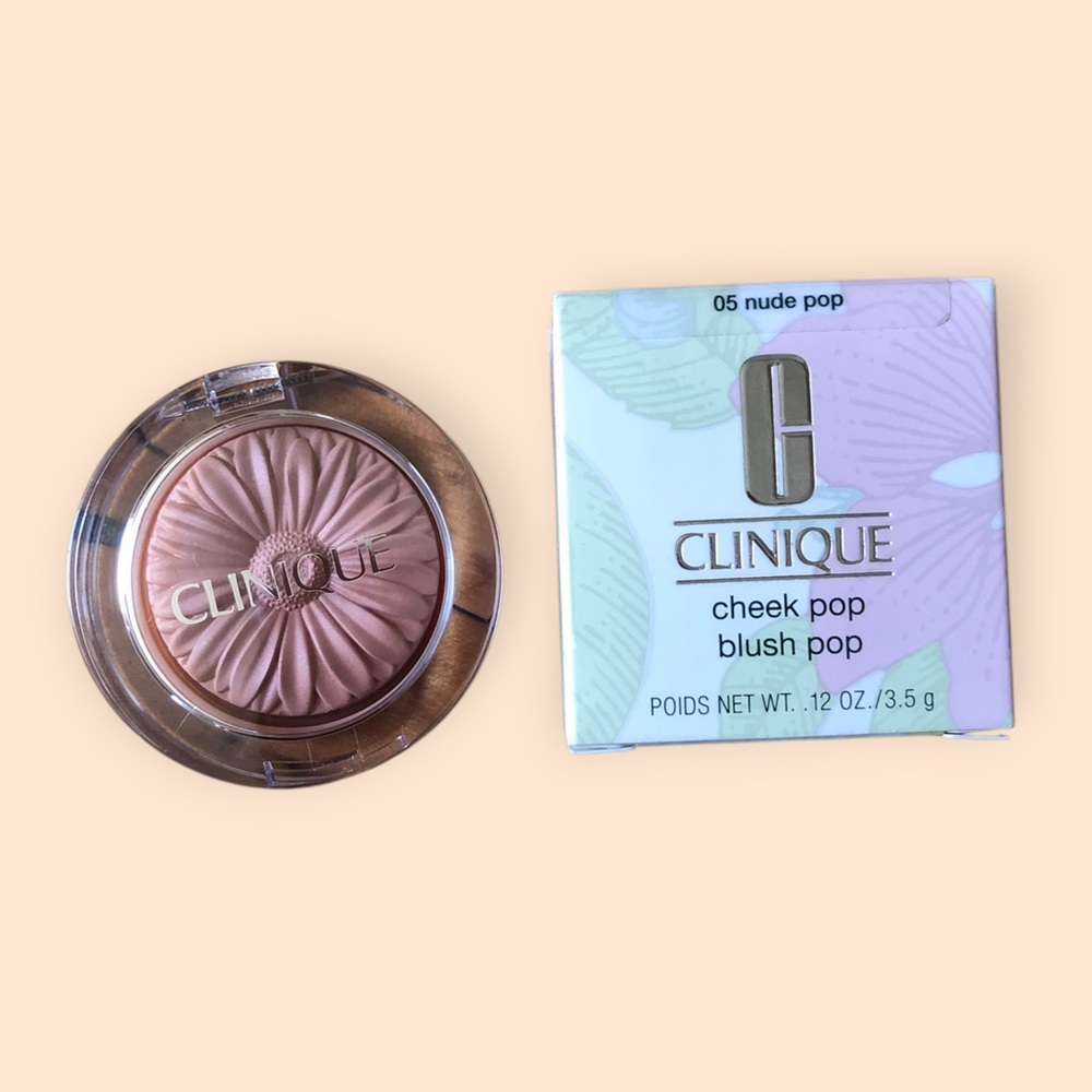 Clinique NEW Cheek Pop Blush Pop 05 Nude Pop Compact Makeup Net Wt. .12 Oz/3.5 g